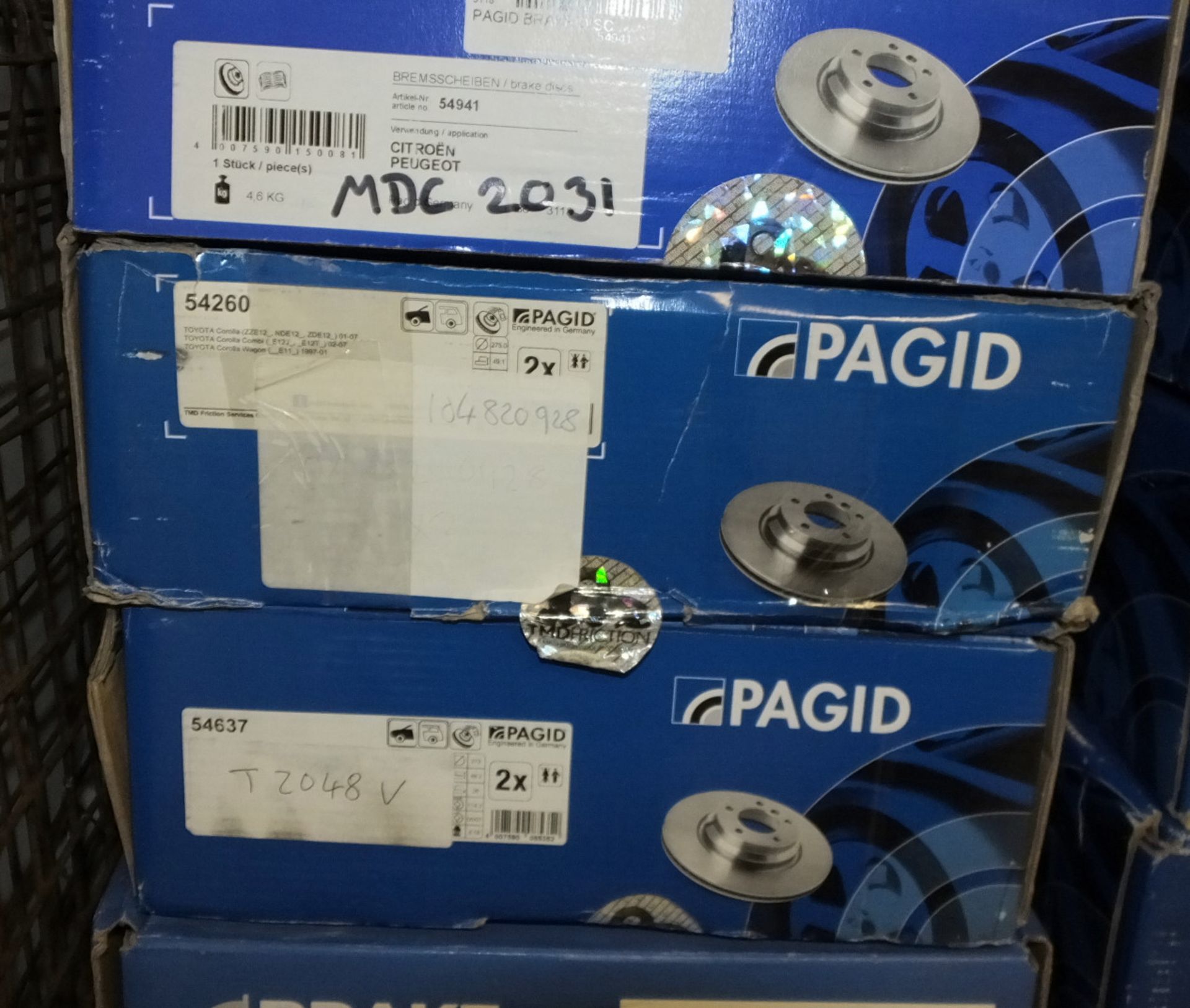 Pagid Brake Disc Sets - Please see pictures for examples of model numbers - Image 2 of 10