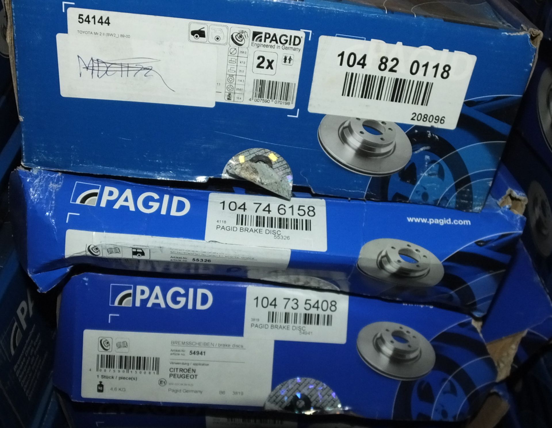 Pagid Brake Disc Sets - Please see pictures for examples of model numbers - Image 9 of 10