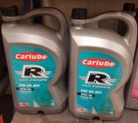 2x Carlube Fully Synthetic 0W-20 API Eco-flo Motor Oil - 5L