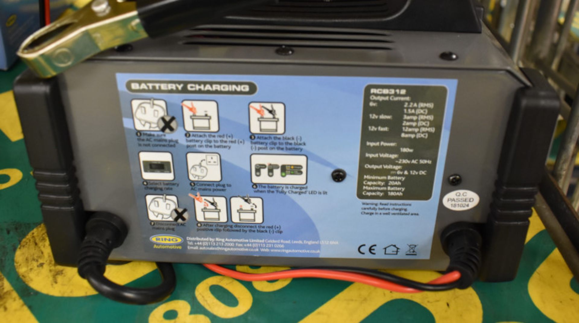 Ring Automotive Workshop charge 12 - 12 amp dual voltage battery charger - Image 2 of 2