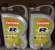 2x Carlube Fully Synthetic 0W-20 C5-V Eco-flo Motor Oil - 5L