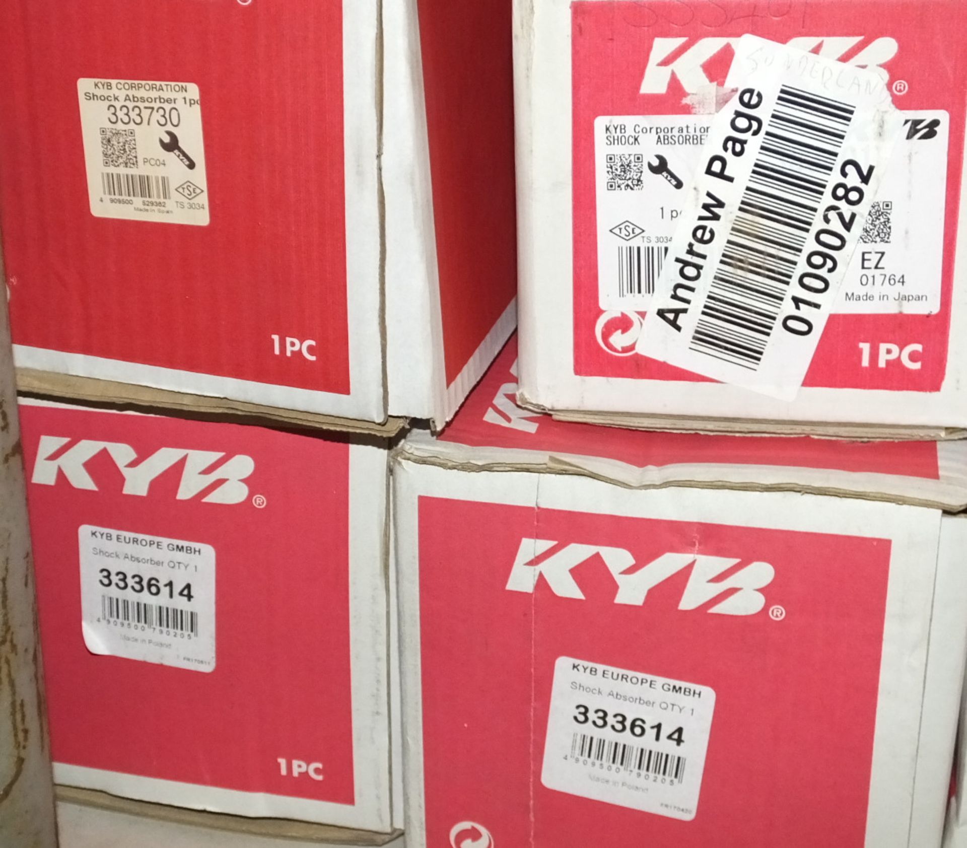 KYB Shock Absorber Assortment - Excel-G - Please see pictures for examples of model number