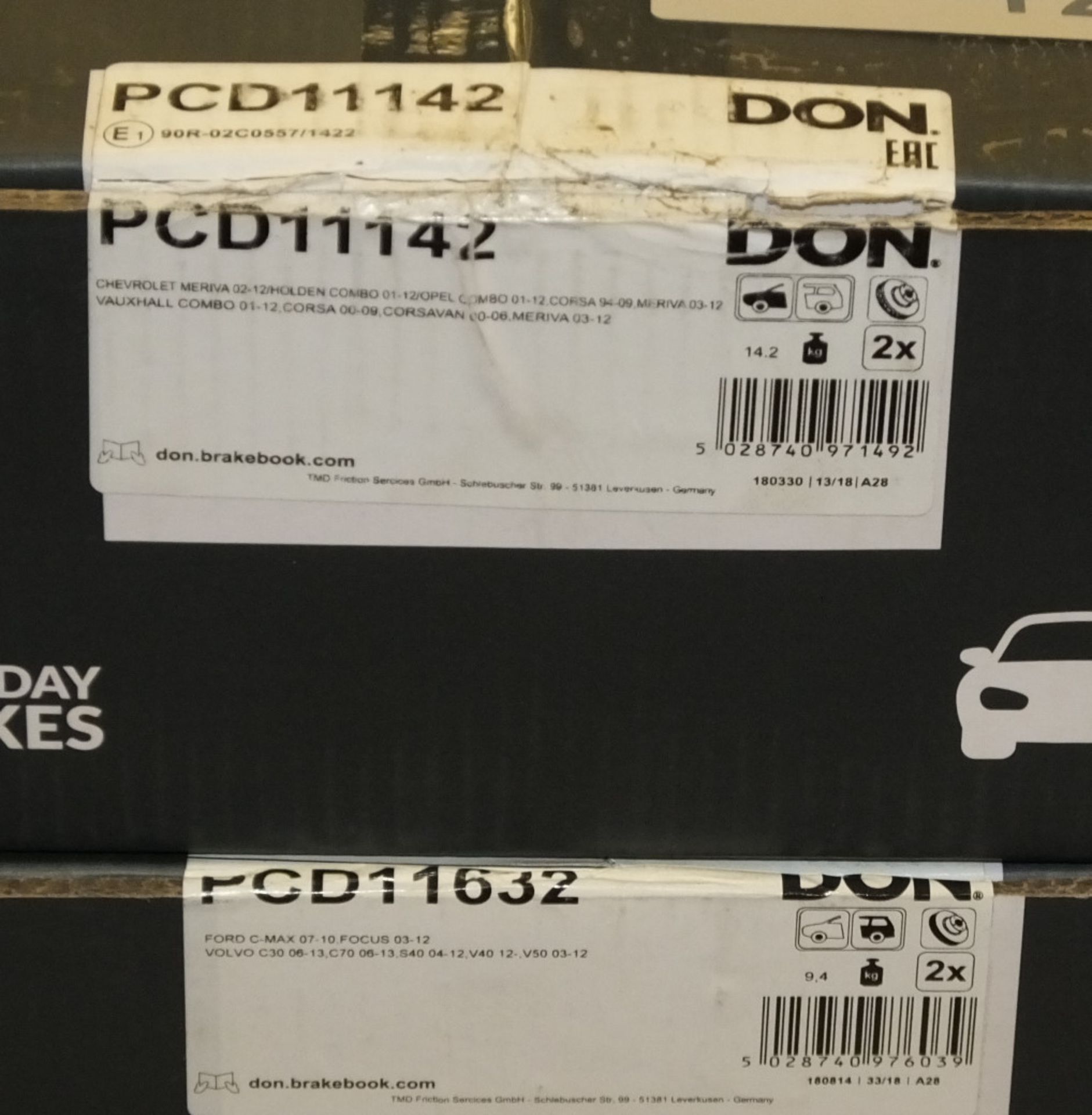 2x Don Brake Disc Sets - Models - PCD11142 & PCD11632 - Image 2 of 2
