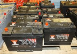 Vehicle batteries - 1x Yuasa YBX3334 12V 90Ah 700A, 1x Yuasa 1096 12V 70Ah 640A, 1x Yuasa