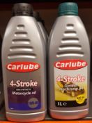 Carlube 4 stroke semi synthetic motorcycle oil 10W-40 - 1LTR - 8 bottles, Carlube 4 stroke