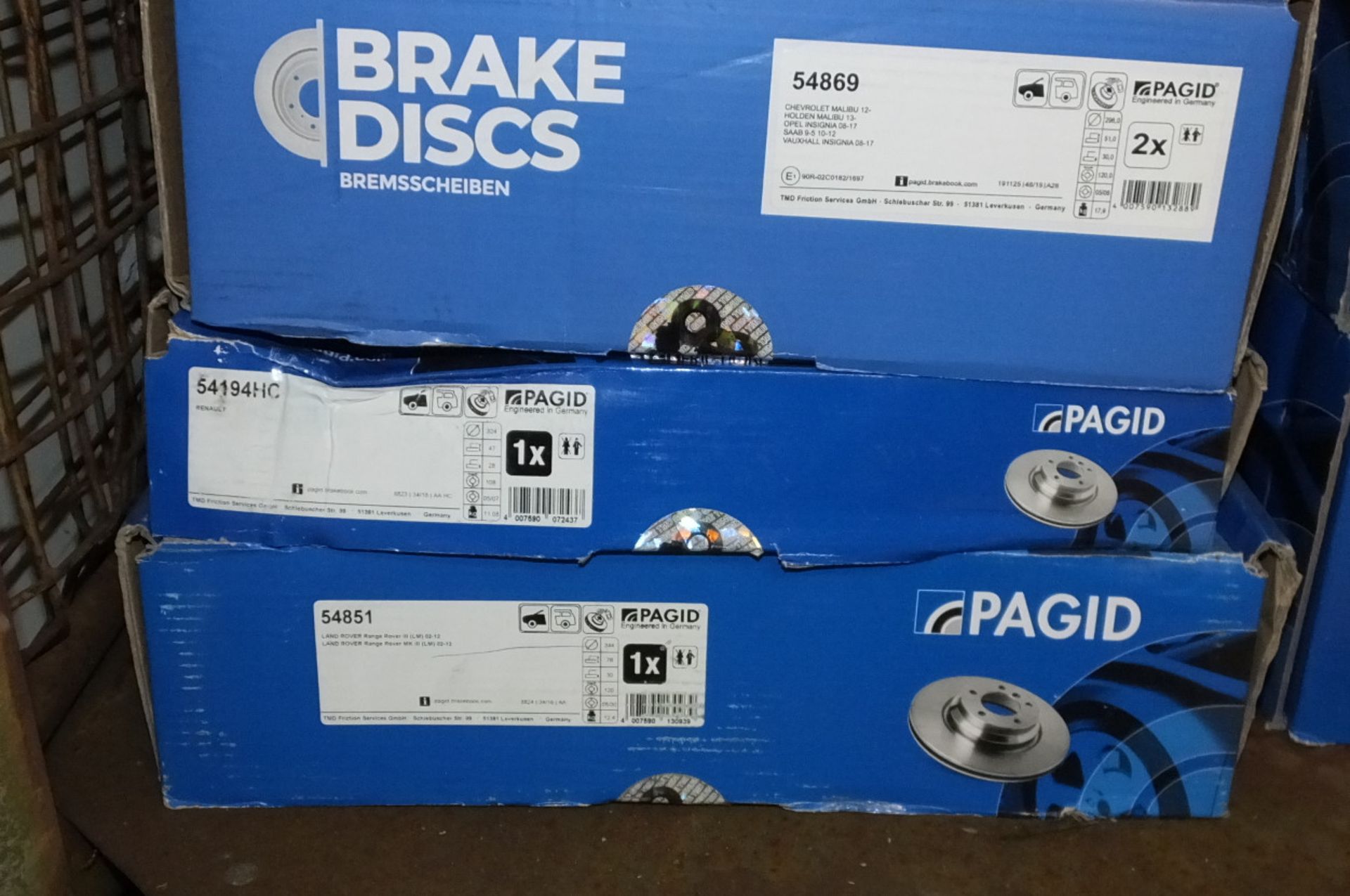 Pagid Brake Disc Sets - Please see pictures for examples of model numbers - Image 3 of 10