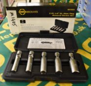 Omega Mechanix 5 piece 1/4" Dr. Glow plug removal socket set