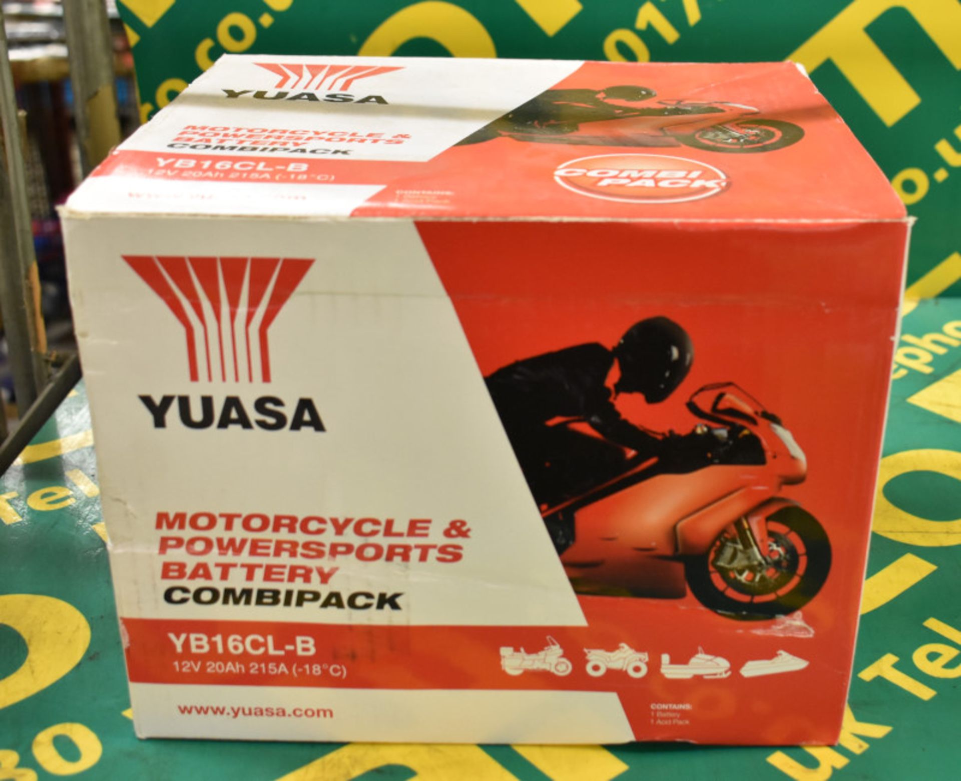 Drivemaster 677 Leisure, Yuasa YB16CL-B 12 20Ah 215A Motorcycle, 2x Bosch S4 028, Yuasa Ca - Image 2 of 9