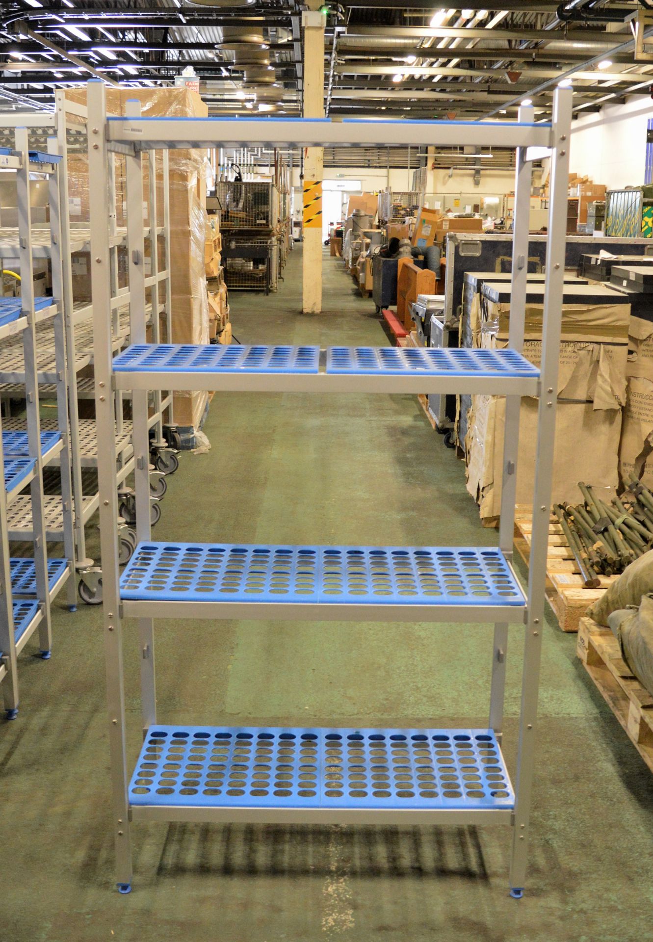 4 Tier Alloy And Plastic Static Racking L 900mm x W 420mm x H 1720mm