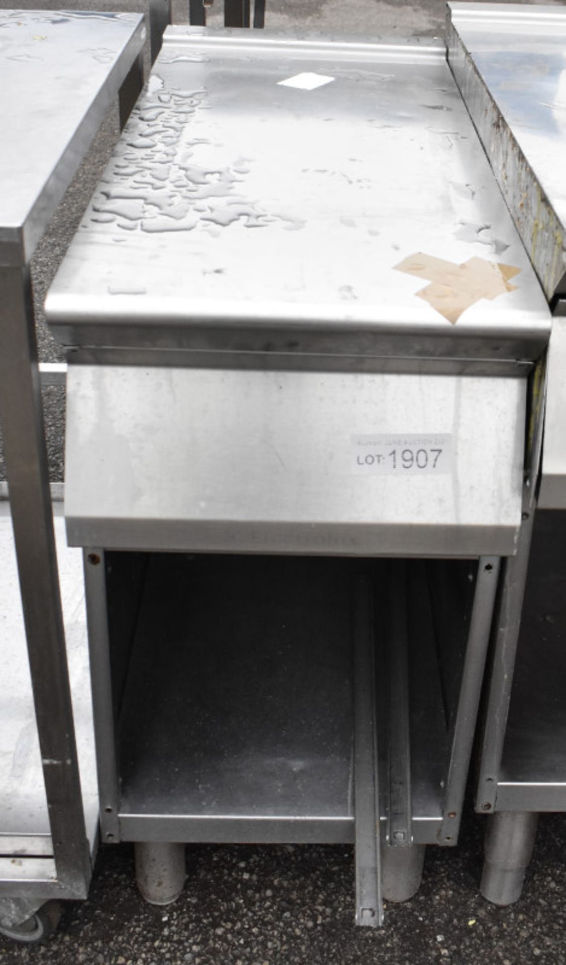 Stainless steel worktop - W 400mm x D 680mm x H 850mm