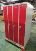 2x 4-Compartment Locker L 600mm x W 450mm x H 1970mm