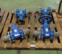 4x Belgecast BV-05-47 Gate Valves