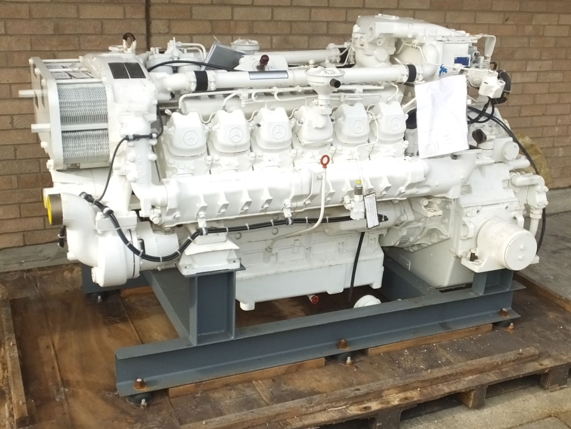 MTU 12V 183 engine - 610kW - 1310HP - 2100 RPM - looks to have only done test hours - very clean - Image 20 of 37
