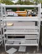 4 Tier Alloy And Plastic Static Racking L 1220mm x W 370mm x H 1740mm, 4 Tier Alloy And Pl