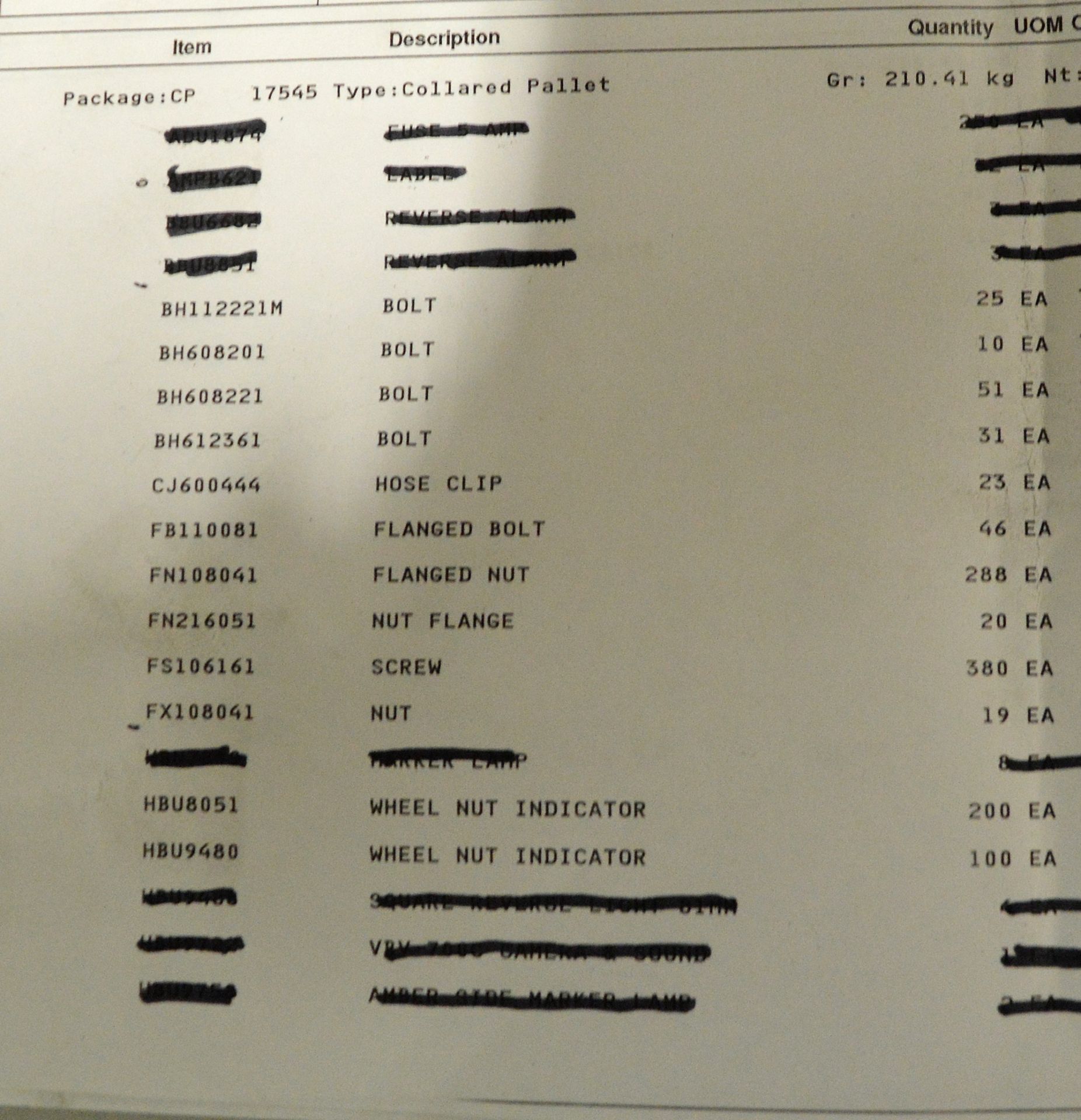 Vehicle parts - screws, bolts, nuts, wheel nut indicators, locknuts, clevis pins, washers, - Image 8 of 9