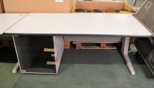 Technical Table With 1 Glass Cabinet Door L 1800mm x W 920mm x H 750mm