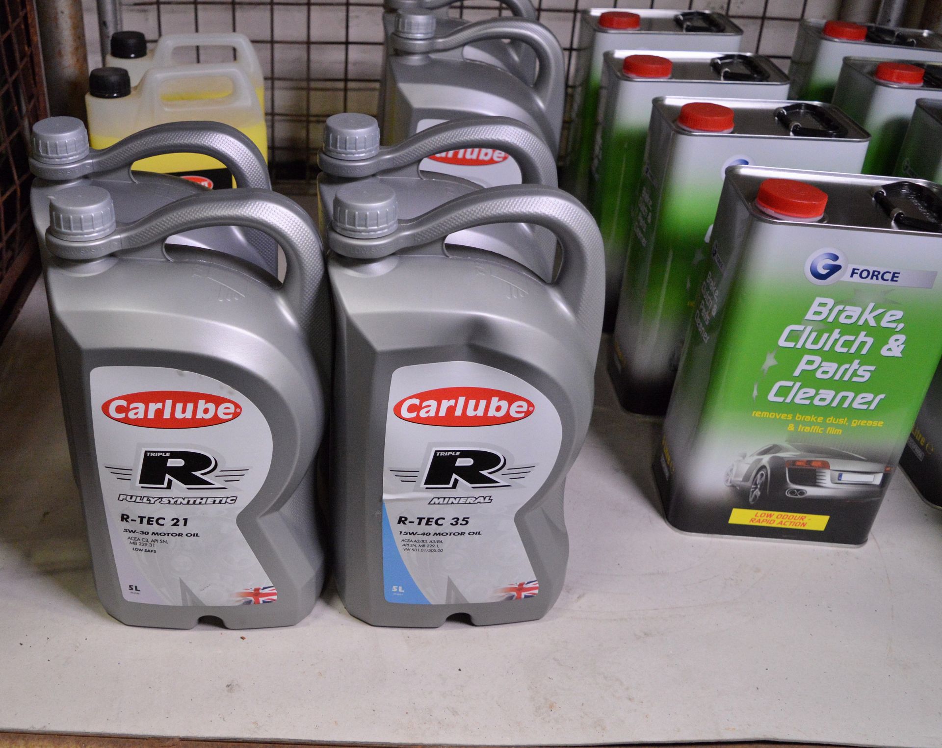 Carlube R-tec Oils, 9x 5Ltr Gforce Brake, clutch & Parts Cleaner, 2x 5Ltr Ultra Wash & Wax - Image 3 of 5