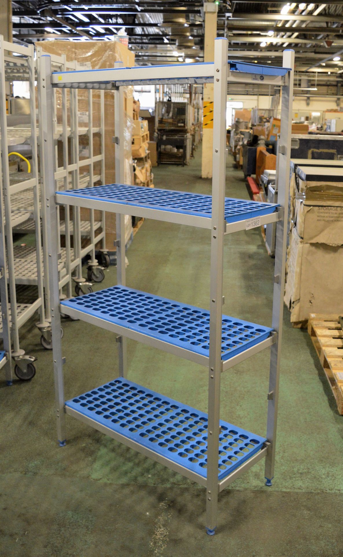 4 Tier Alloy And Plastic Static Racking L 900mm x W 420mm x H 1720mm - Image 2 of 2
