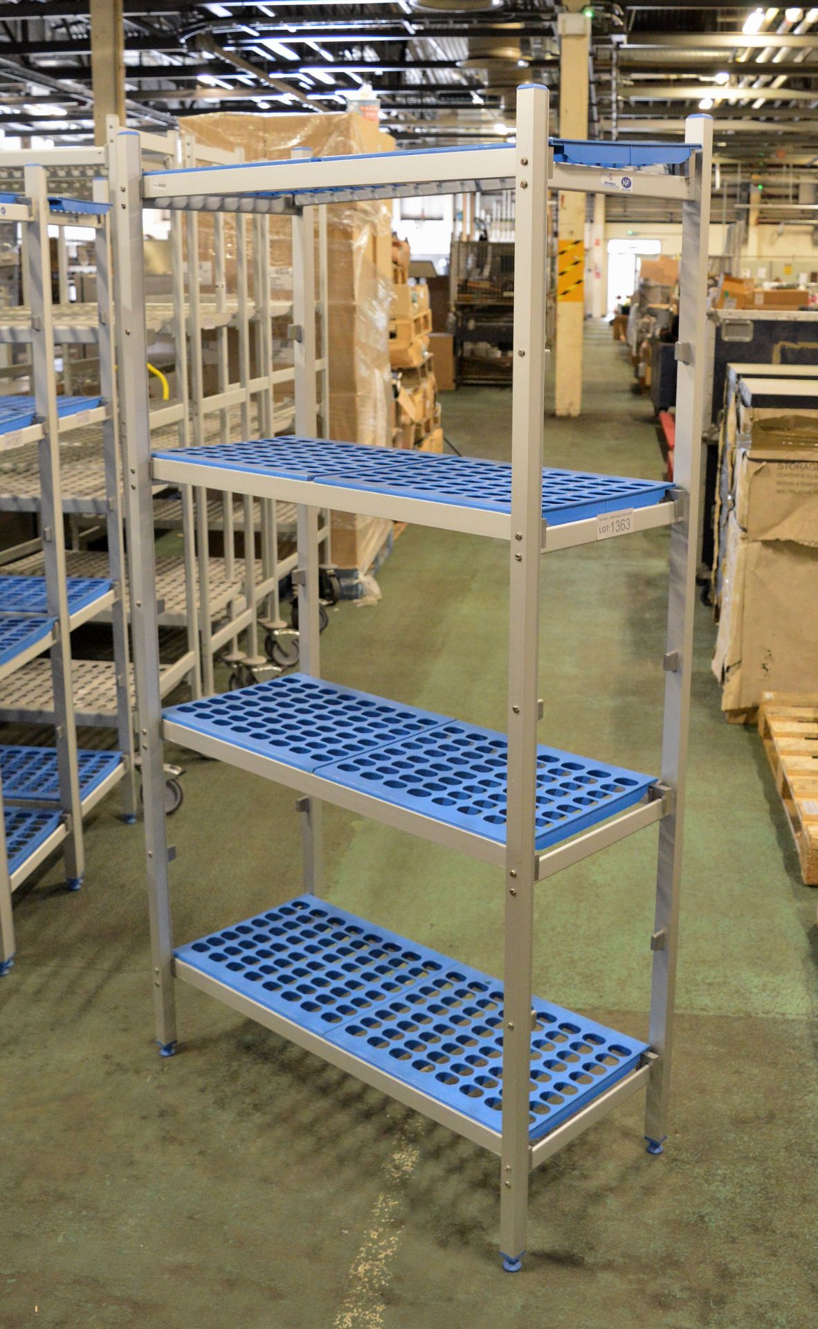 4 Tier Alloy And Plastic Static Racking L 900mm x W 420mm x H 1720mm - Image 2 of 2