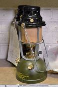 2x Kerosine tilley lamps - green base, black top