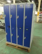 4x 4-Compartment Locker L 1210mm x W 450mmx H 1780mm