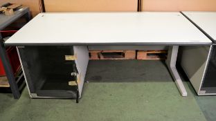 Technical Table With 1 Glass Cabinet Door L 1800mm x W 920mm x H 750mm