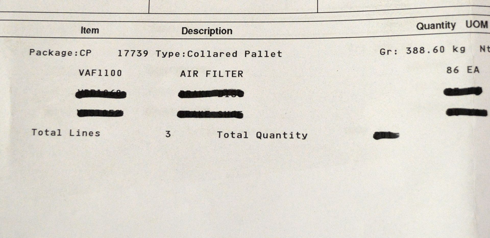 Vehicle parts - air filters, fuel filters - see picture for itinerary for model numbers an - Image 5 of 6