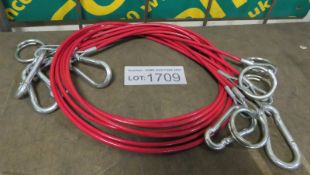6x Metal cords with fasteners