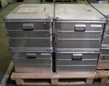 4x Zarges K470 Aluminium Storage Container L 770mm x W 580mm x H 400mm