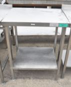 Stainless Steel Table L 450mm x W 550mm x H 900mm