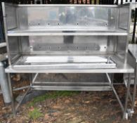 Stainless steel catering table assembly - W 1700mm x D 1000mm x H 1600mm