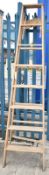 8-Tread Wooden Stepladder