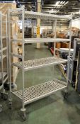 4 Tier Alloy And Plastic Mobile Racking L 1220mm x W 480mm x H 1880mm