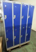 4x 4-Compartment Locker L 600mm x W 450mm x H 1780mm