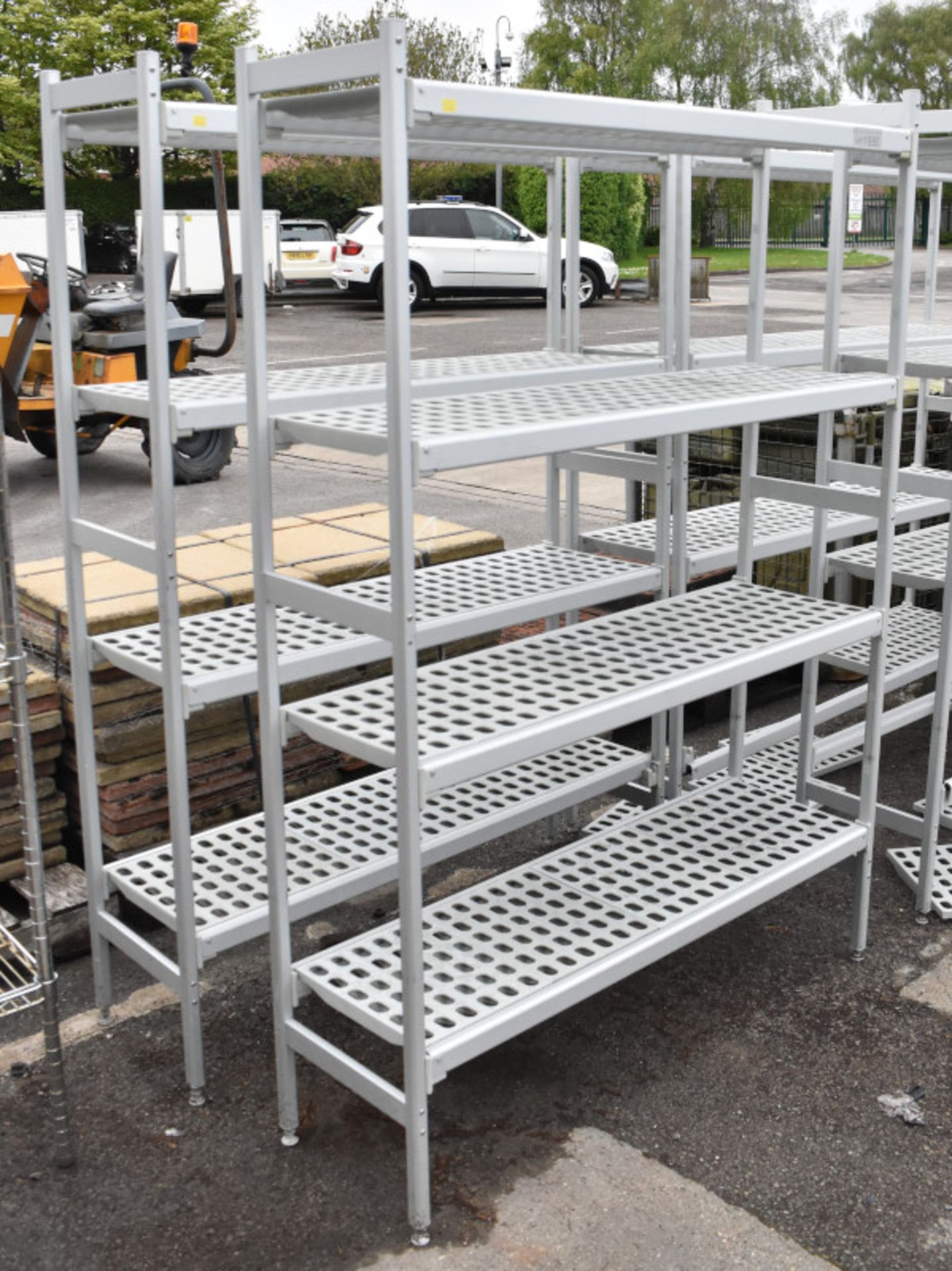 2x 4 Tier Alloy And Plastic Static Racking L 1220mm x W 370mm x H 1740mm - Image 2 of 2