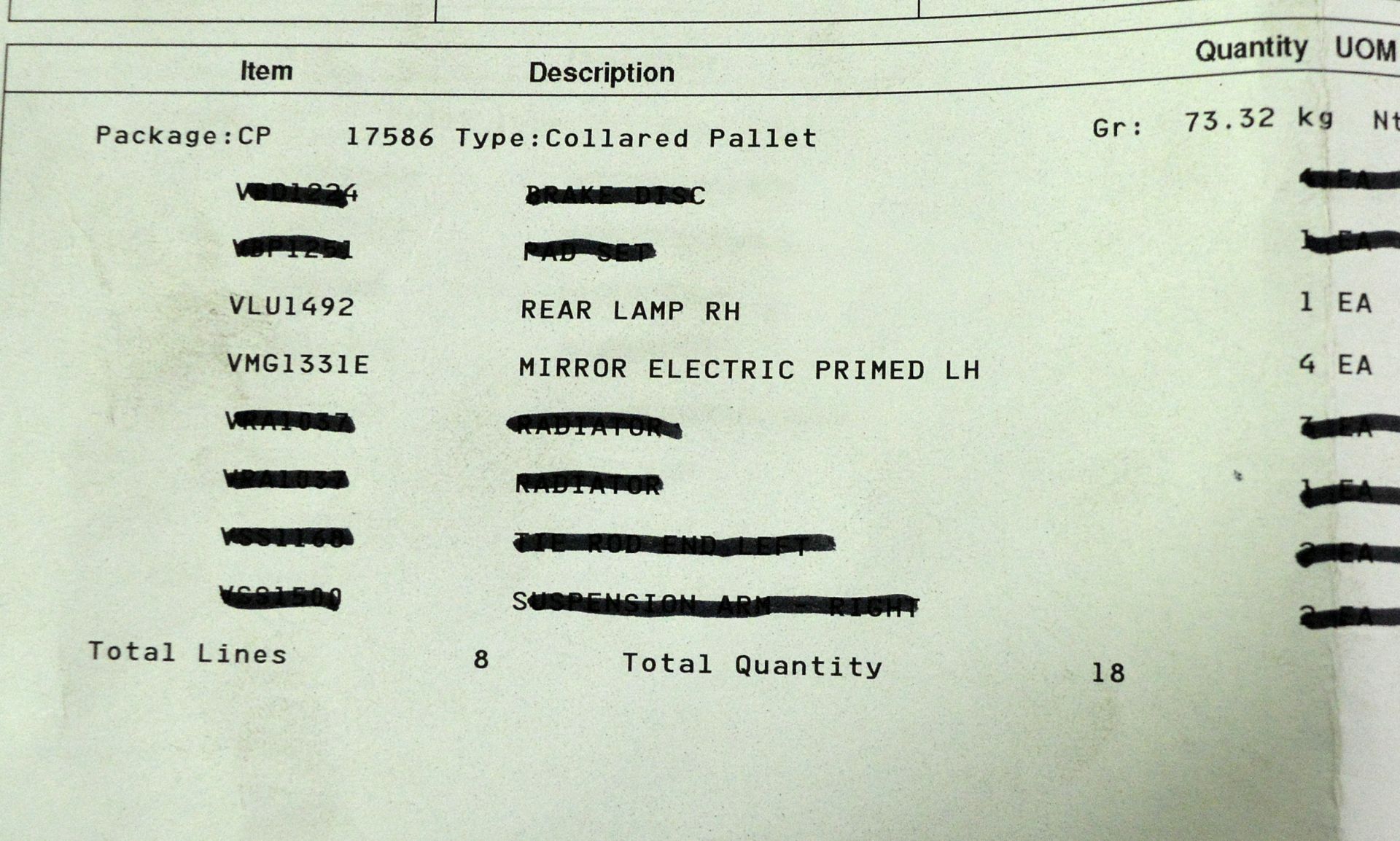 Vehicle parts - rear lamp RH assemblies, primed electric mirrors, headlamp assemblies - se - Image 6 of 7