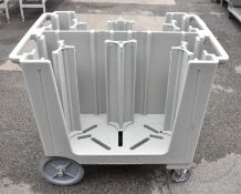 Mobile Plastic Plate Trolley L 1000 x W 750mm x H 800mm