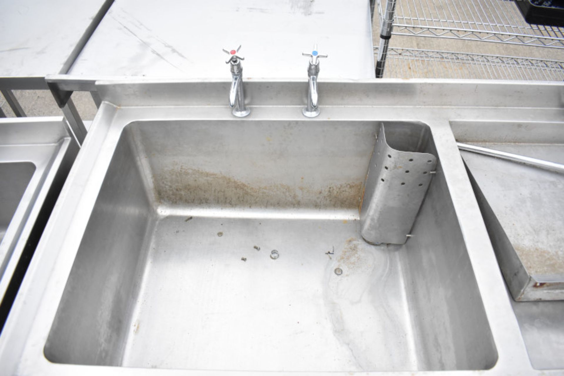 Stainless steel Double drainer Prep Sink Unit L 2700mm x D 750mm x H 950mm - Image 5 of 5