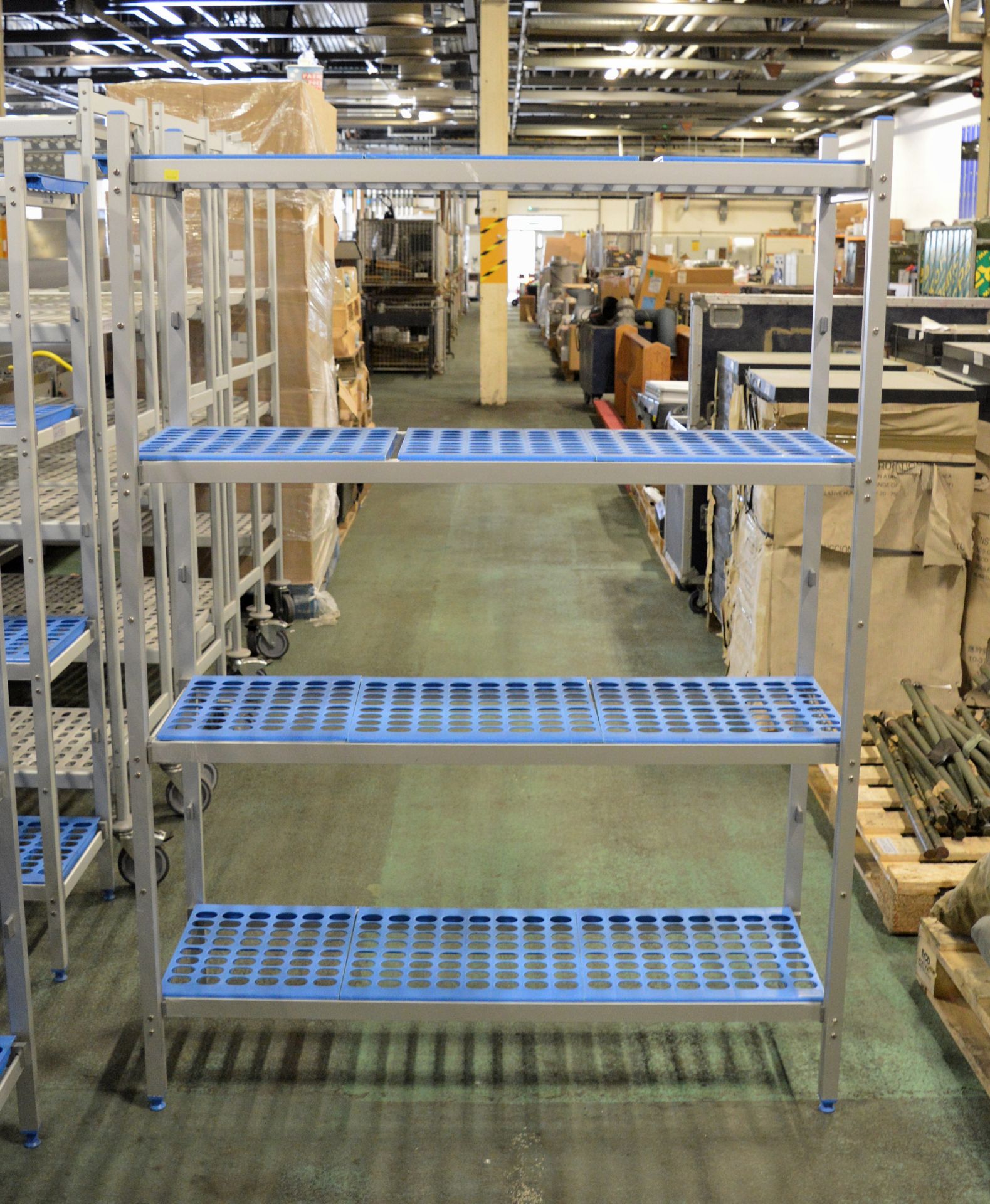 4 Tier Alloy And Plastic Static Racking L 1230mm x W 420mm x H 1720mm