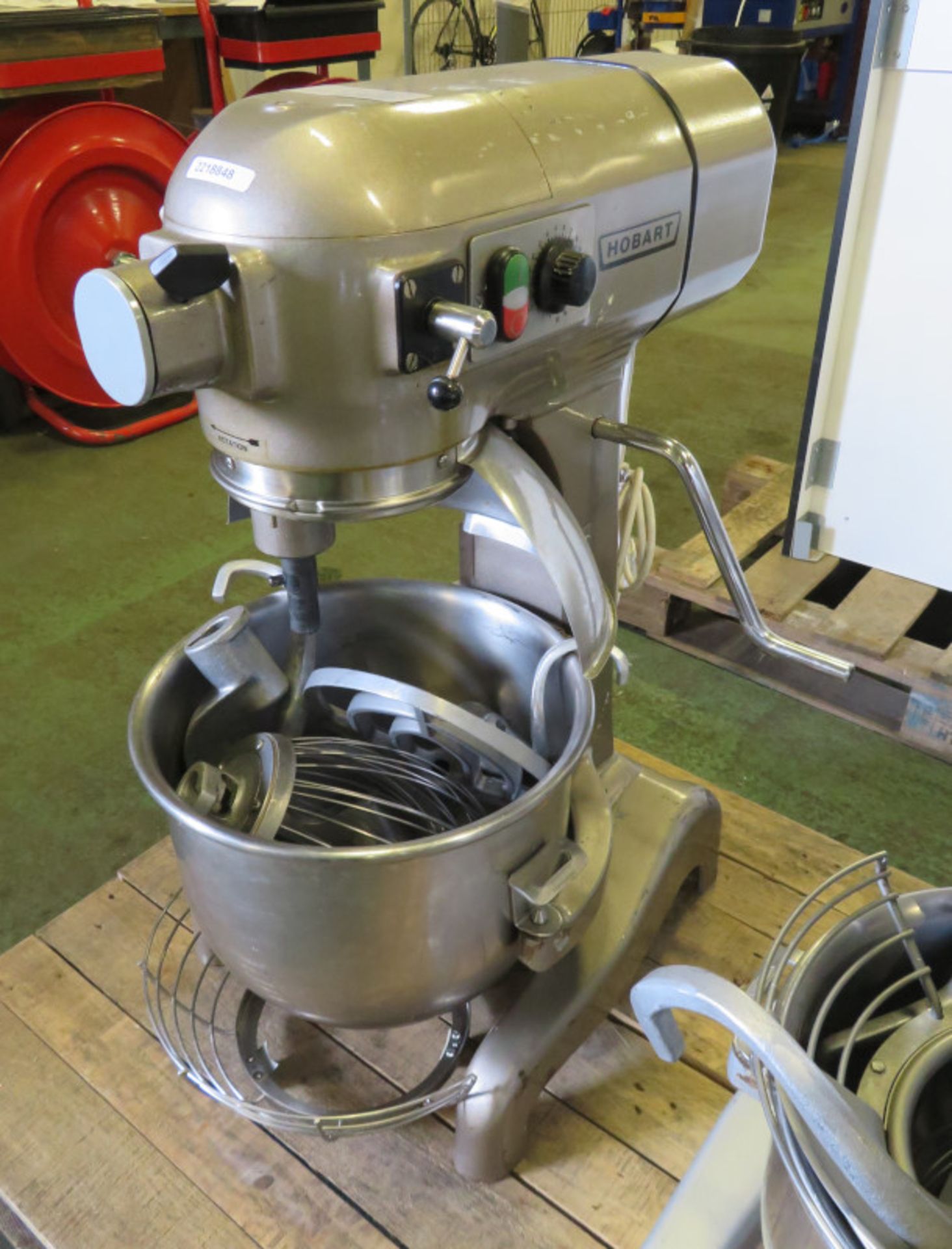 Hobbart A200N Mixer with Accessories - dough hook, whisk, paddle, guard - Image 2 of 3