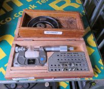 NSK Outside Micrometer 0-1in with case, Starrett 436 External Micrometer 1-2in