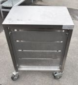 Stainless Steel Tray Trolley L 600mm x W 400mm x H 800m