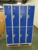 2x 8-Compartment Locker L 1210mm x W 450mm x H 1780mm