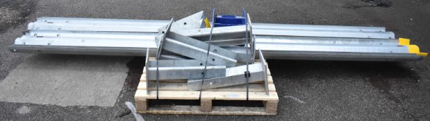Galvinised metal barrier assembly - 5 lengths - 3520mm long