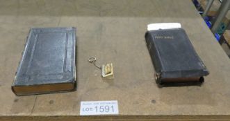 3x Bibles - 1 dated 1862, Bourne of Harlesden Ltd Miniture Holy Bible, 1 dated 1918