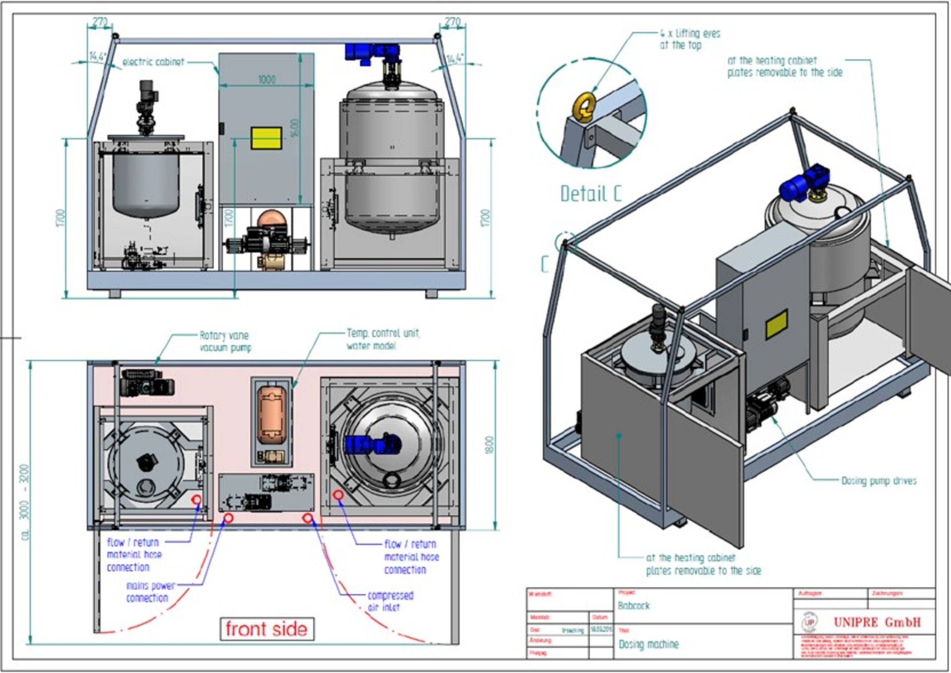 Unipre Europe Large Mixing Machine L 4000mm x W 1860mm x H 2900mm - LOW LOADER REQUIRED - Image 2 of 24