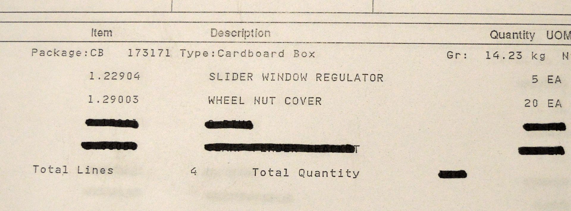 Vehicle parts - window slider regulators, wheel nut covers, window power switch, lamp sock - Image 5 of 13