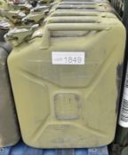 5x 20 LTR Ex-Mod jerry cans