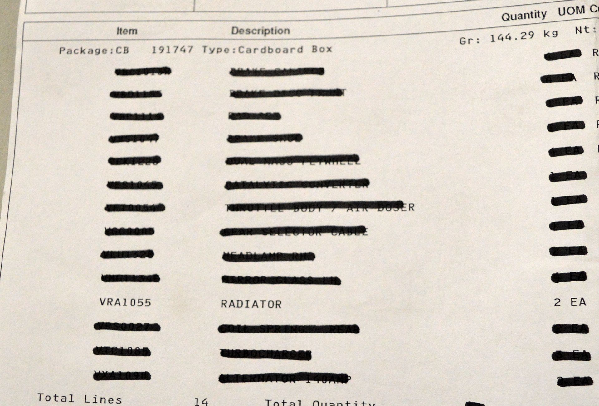 Vehicle parts - radiators - see picture for itinerary for model numbers and quantities - P - Image 4 of 5