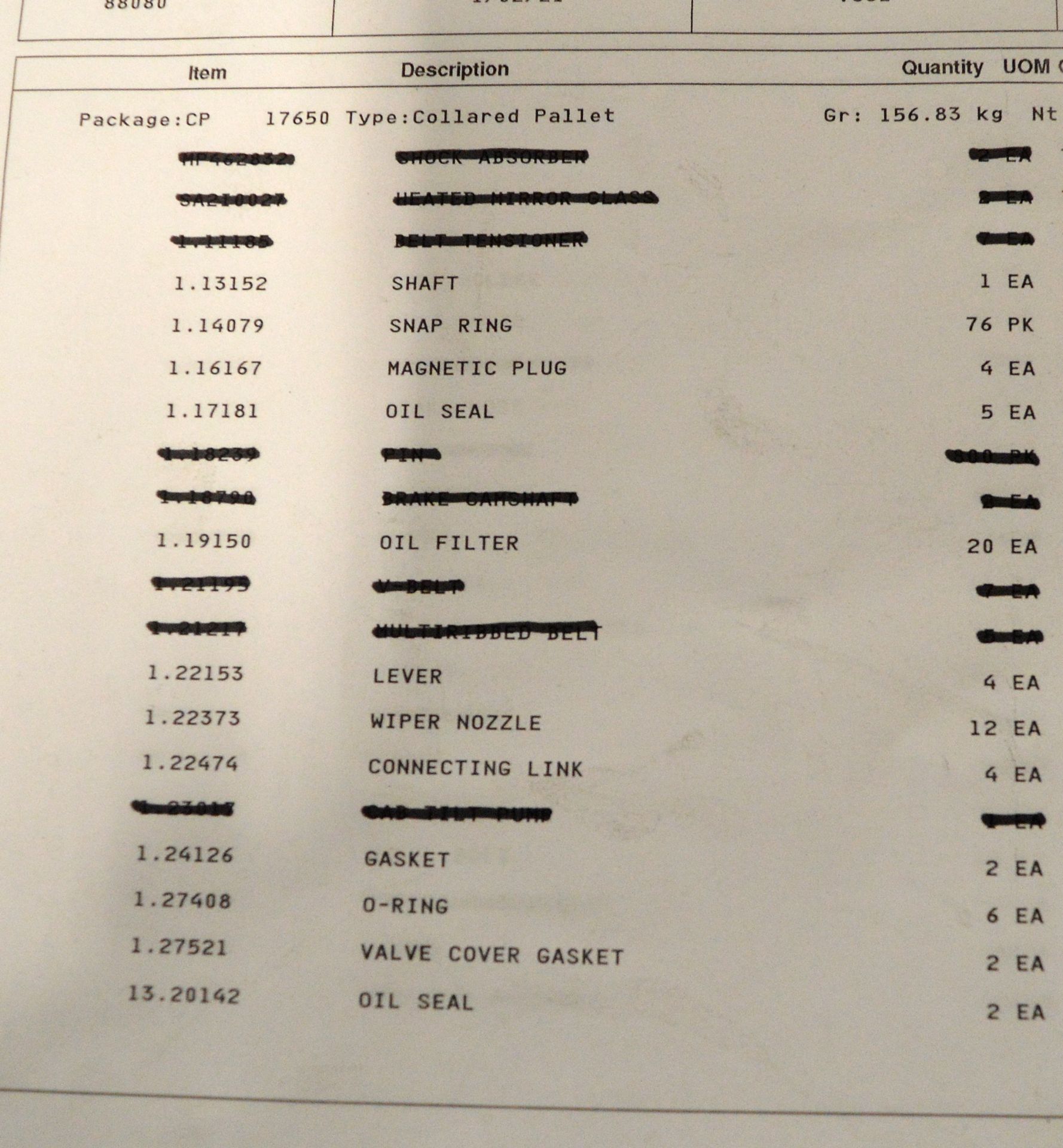 Vehicle parts - magnetic plugs, oil seals, oil filters, wiper nozzles, gaskets, O-rings, v - Image 5 of 11